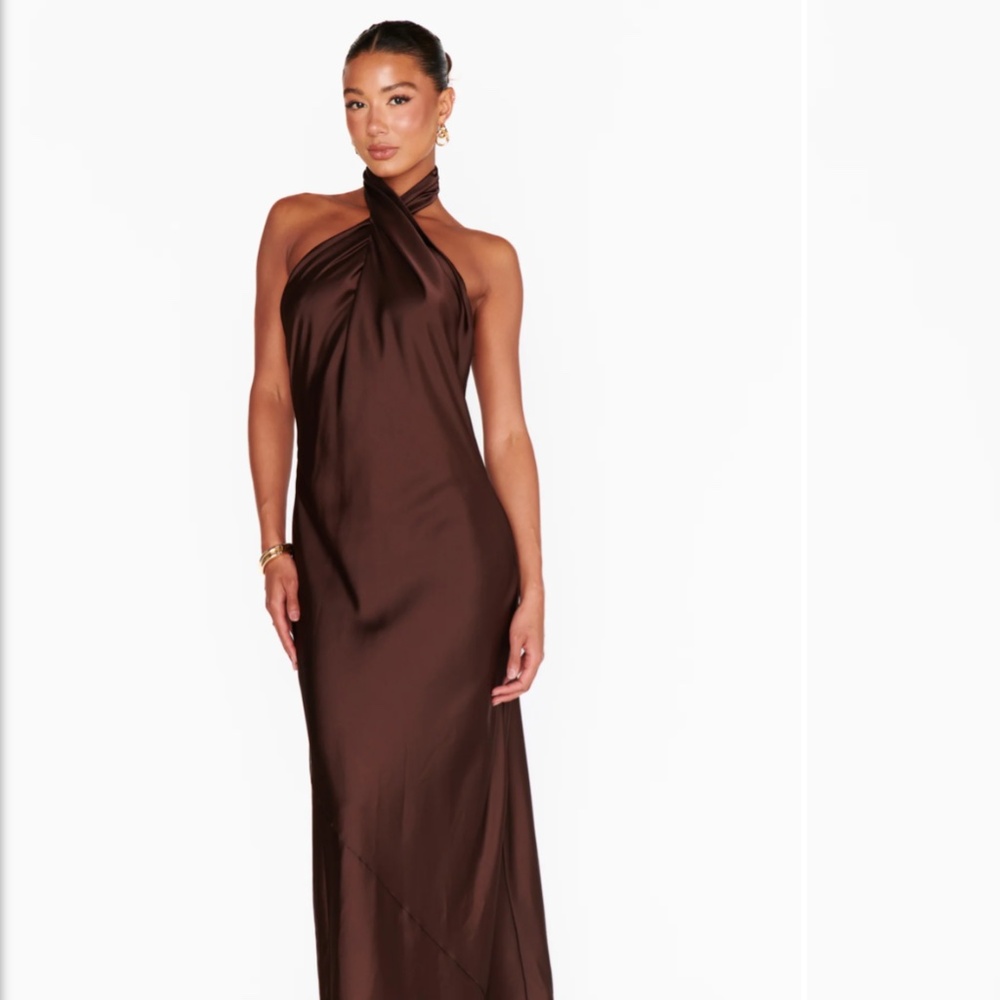 Show Me Your MuMu Brown Maxi Dress